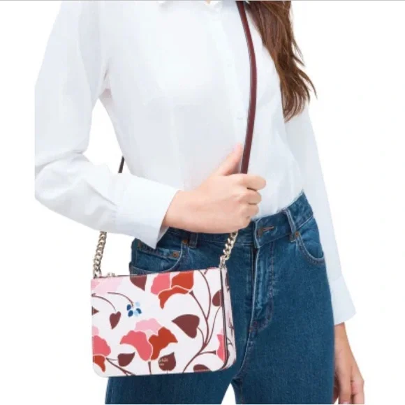 Kate Spade Leather Eva Nouveau Bloom Chain Crossbody - New With Tags Attached - Picture 11 of 11